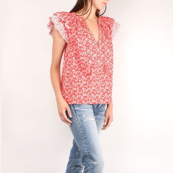ULLA JOHNSON ELM TOP - POPPY FLORAL - Picture 2 of 7